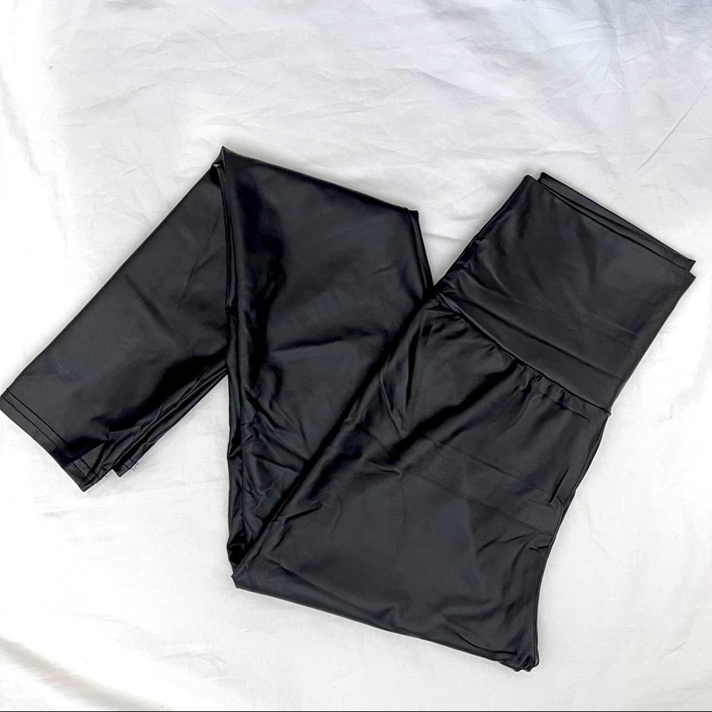 Polyester “ leather “ leggings